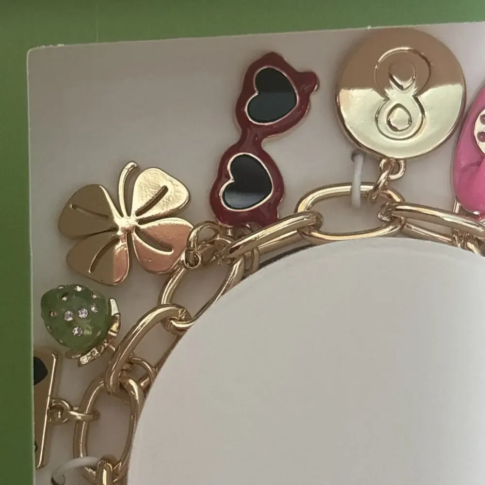 Kate Spade New York for Target Charm Bracelet New In Box Phone Glasses Clover - Picture 8 of 9